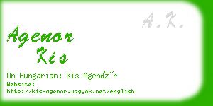 agenor kis business card